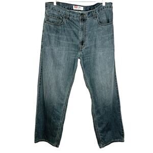 Levi’s 569 Loose Straight Jeans 36x32 Vintage Wash 2011 Stained Thrashed